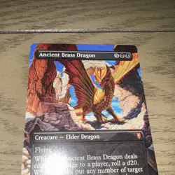 Wizards of the Coast MTG Ancient Brass Dragon CLB Borderless Mythic #367 - Image 3