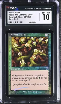 VERNAL BLOOM 7th Edition Foil Rare CGC 10 MTG [Nostalgium] - Image 1