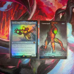 Iron Man, Modern Marvel 0830 MTG Mythic Blue Flying Legendary Artifact (3/3) - Image 1