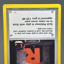 Rocket’s Hideout 63/64 Neo Revelation Uncommon Stadium Trainer Pokemon Card WOTC - Image 4