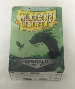 Dragon Shield Matte Emerald (100) Shield Sleeves Free Shipping - Image 1