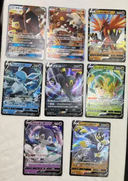 Japanese Card Lot Of 8 Pokemon V Mawile, Heatran, Zapdos, Eevee Heroes TCG - Image 1