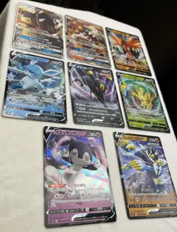 Japanese Card Lot Of 8 Pokemon V Mawile, Heatran, Zapdos, Eevee Heroes TCG - Image 2