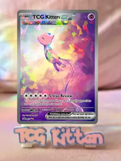 *CUSTOM* Mew EX RC24/RC25 Cracked Ice Holo Handmade Proxy Card TCGKITTEN - Image 1