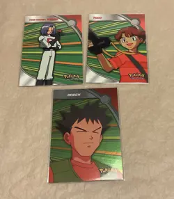 Topps Pokemon Heroes & Villains Todd, Brock, James Complete Your Set - Image 1