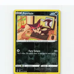 Purrloin 077/159 Common Crown Zenith Pokemon Reverse Holo Near Mint - Image 1