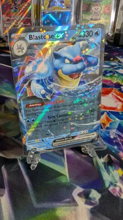 Pokemon TCG Blastoise EX 030/142 Stellar Crown NM - Image 1