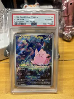 2026 POKEMON POR EN-PERFECT ORDER ILLUSTRATION RARE #094 CLEFAIRY PSA 10 - Image 1