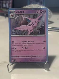 Pokemon TCG Espeon Cosmos Holo 033/131 Prismatic Evolutions NM - Image 1