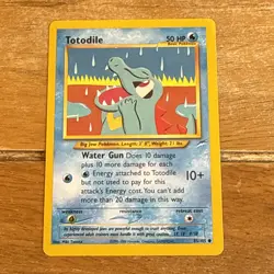 Pokemon TCG Totodile 85/105 Neo Destiny Common Vintage WOTC 2002 - Image 1