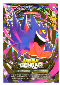 * NEW * POKEMON - MEGA EVOLUTIONS 2026 * MEGA GENGAR * EMBOSSED GOLD FOIL - Image 1