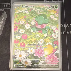 New Pitch Black TCG Fomantis 085/084 Illustration Rare Holo Full Art - Image 1