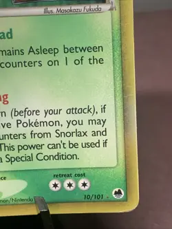 Pokemon TCG Snorlax (Delta Species) 10/101 Dragon Frontiers Reverse Holo Stamped - Image 4