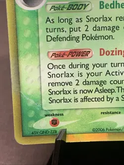 Pokemon TCG Snorlax (Delta Species) 10/101 Dragon Frontiers Reverse Holo Stamped - Image 5