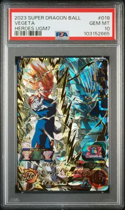 Super Dragon Ball Heroes Vegeta UGM7-018 Ultimate Rare PSA10 Japanese Card - Image 1
