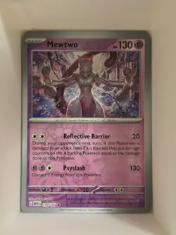 Mewtwo 150/165 Rare 151 Pokemon Reverse Holo Near Mint - Image 1
