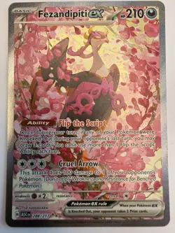 Fezandipiti ex 288/217 Special Illustration Rare SIR Shrouded Fable Pokemon NM - Image 1