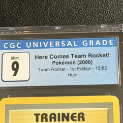 Pokemon Here Comes Team Rocket! 1st Ed. Holo 15/82 CGC 9 TCG 2000 Team Rocket - Image 2