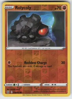 Rolycoly 078/163 Common Battle Styles Pokemon Reverse Holo Near Mint - Image 1