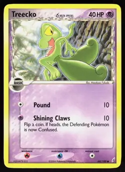 Treecko 68/100 - Pokemon Crystal Guardians - Common - LP - Image 1