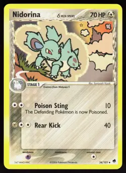 Nidorina 34/101 - Pokemon Dragon Frontiers - Uncommon - LP/MP - Image 1