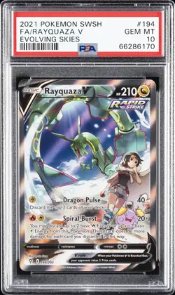Rayquaza V 194/203 Evolving Skies Pokemon PSA 10 - Image 1