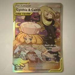 Pokemon Cynthia & Caitlin 228/236 SM Cosmic Eclipse Full Art Holo ENG - Image 1