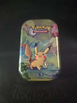 Pokemon TCG Kanto Friends Mini Tin Pikachu - EMPTY with Info Card - Image 1
