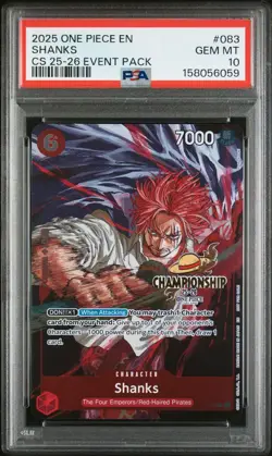 ONE PIECE SHANKS 2025 CHAMPIONSHIP 2025-26 EVENT PACK #083 PSA 10 - Image 3