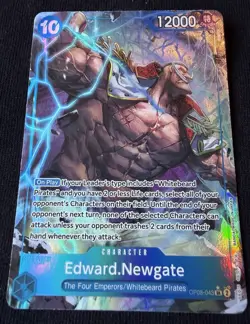 Bandai ONE PIECE Edward Newgate OP08-043 Super Rare Alt Art Holo EN 10C 12000 - Image 1