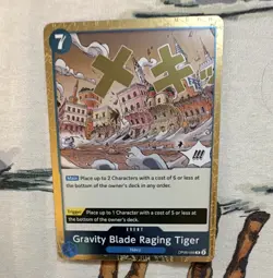 Bandai One Piece CCG Gravity Blade Raging Tiger OP06-058 Rare Foil Event 7 EN - Image 1