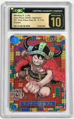 2025 One Piece Monkey D. Luffy #P-110 One Piece Day Promo CGC 10 Pristine - Image 1