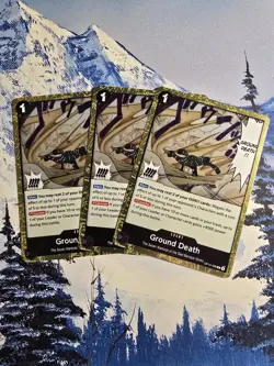 x3 Ground Death OP14-096 The Azure Sea's Seven Foil One Piece TCG - Image 1