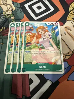 one piece tcg nami promo p-102 set Of 4 - Image 1
