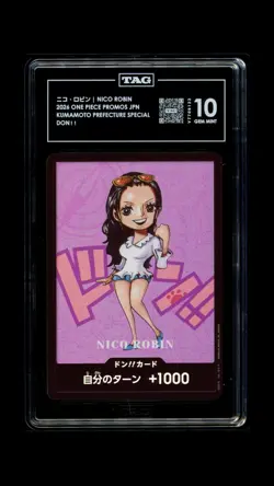 TAG 10 One Piece card Nico Robin Premium DON!! Card Collection Kumamoto Japanese - Image 2