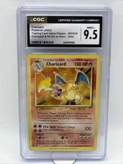 2023 Charizard Classic Collection Holo Pokemon Card 003/034 CGC 9.5 Mint - Image 1