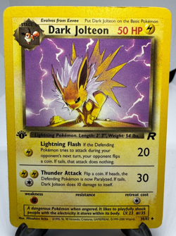 Vintage 1st Edition Pokemon Card Dark Jolteon Team Rocket 2000 - Image 1
