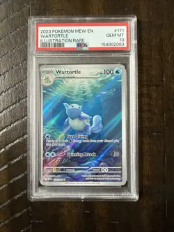 Pokemon TCG Wartortle Holo Card IR 171/165 Scarlet & Violet 151 PSA 10 - Image 1