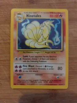 Pokemon Card Ninetales 13/130 Base Set Holo Rare WOTC Played - Image 1