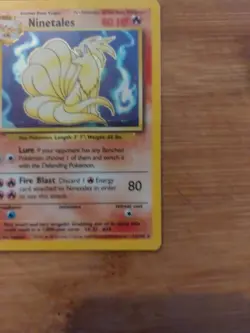 Pokemon Card Ninetales 13/130 Base Set Holo Rare WOTC Played - Image 5