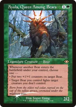 x1 Ayula, Queen Among Bears - Foil - Retro Frame R MTG Modern Horizons M/NM, Eng - Image 1