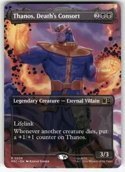 Thanos, Death's Consort (Extended Art) 508 Commander: Marvel Super Heroes MTG NM - Image 1