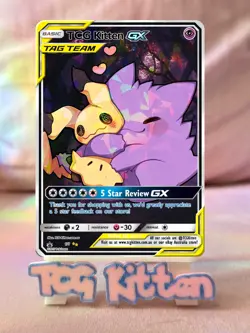 *CUSTOM* Gengar & Mimikyu 165/181 Cracked Ice Holo Handmade Proxy Card TCGKITTEN - Image 1