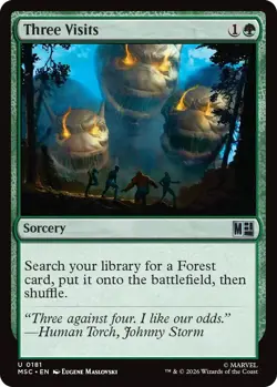 Three Visits - Normal - NM - Magic - 181 - Uncommon - MSC - Commander: Marvel... - Image 1