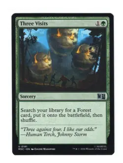Three Visits - Normal - NM - Magic - 181 - Uncommon - MSC - Commander: Marvel... - Image 2
