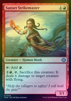 Sunset Strikemaster - FOIL - NM MTG TDM - Tarkir: Dragonstorm 0126 U - Image 1