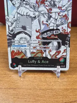 ST30-001 Luffy & Ace Alt Art Leader (Parallel) English One Piece TCG NM - Image 3