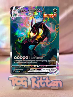 *CUSTOM* Rayquaza VMAX 218/203 Cracked Ice Holo Handmade Proxy Card TCGKITTEN - Image 1