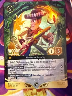 Disney Lorcana WOODY JUNGLE GUIDE Promo Card 53/P3 WILDS UNKNOWN - Image 1
