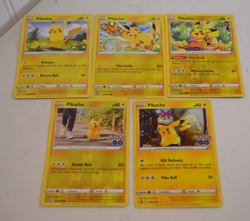 LOT of 5 Assorted Pikachu Pokemon Cards - Image 1